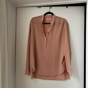 Madewell 100% silk blouse blush size medium